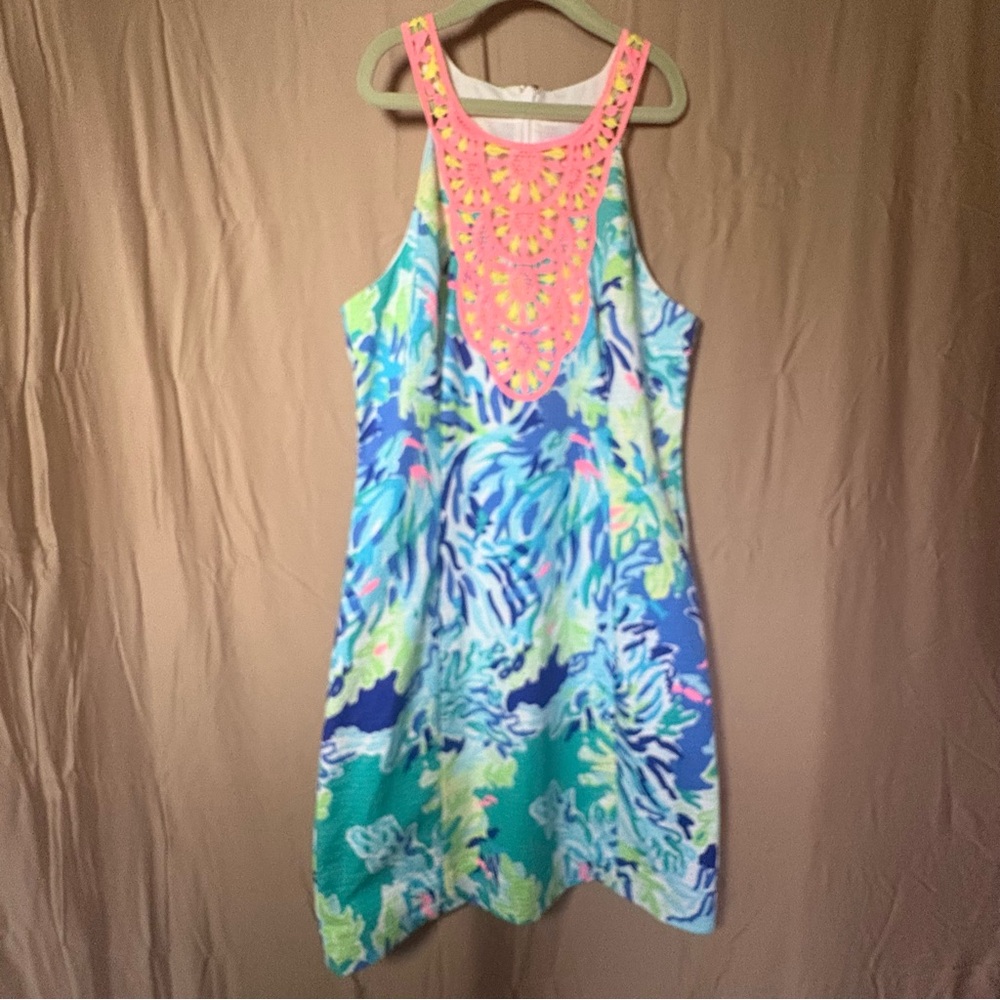 Lilly Pulitzer Pearl Shift Wade & Sea blue Size 0 Perfect Spring Or Summer Dress